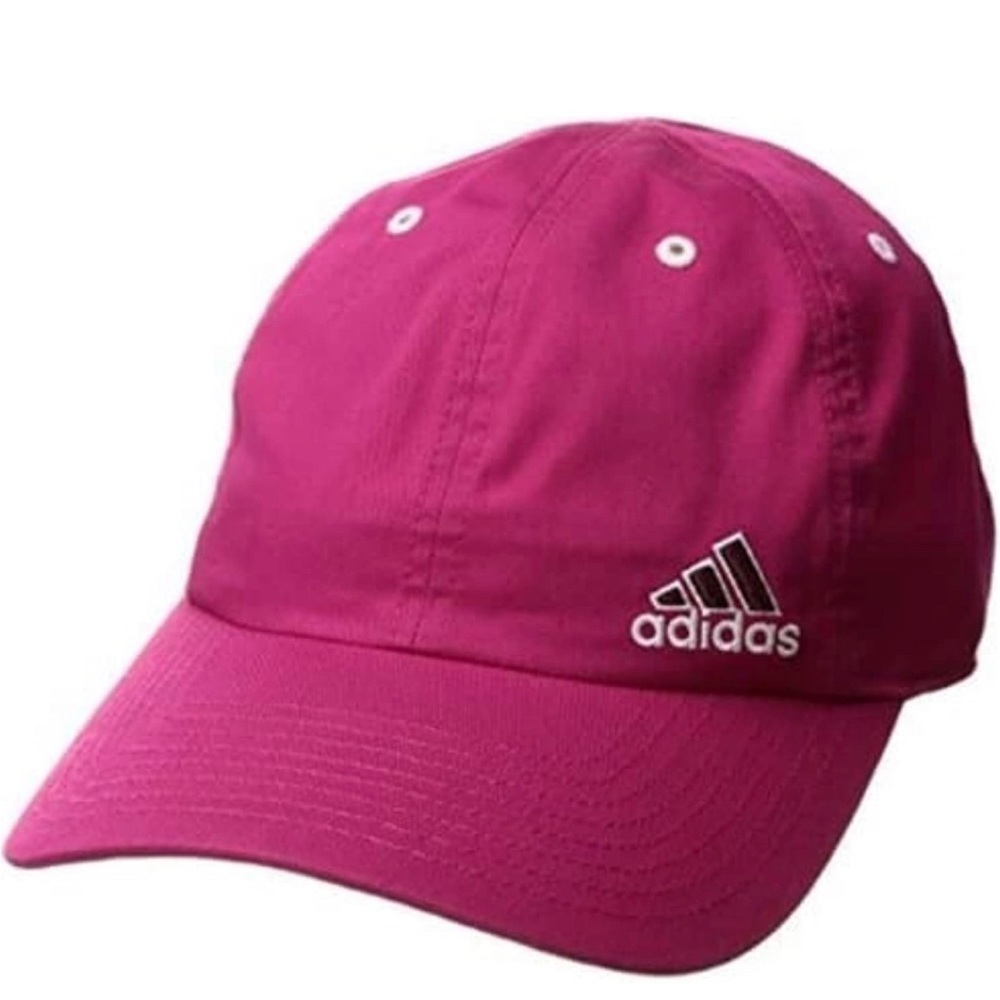 adidas Women's AEROREADY C Squad Cap, Adjustable Strap - Bold Pink/Maroon/White